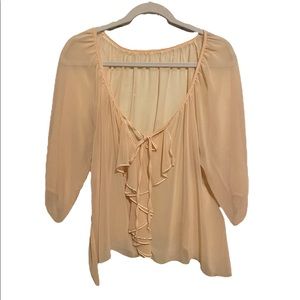 Ladies sheer flowy blouse